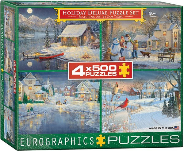 Eurographics (8904-0982) - Sam Timm: "Holiday Deluxe Puzzle Set" - 500 Teile Puzzle