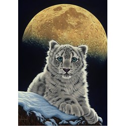 Grafika (T-00412) - Schim Schimmel, William Schimmel: "Moon Leopard" - 1000 Teile Puzzle