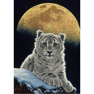Grafika (T-00412) - Schim Schimmel, William Schimmel: "Moon Leopard" - 1000 Teile Puzzle