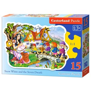 Castorland (B-015085) - "Schneewittchen und die sieben Zwerge" - 15 Teile Puzzle