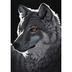 Grafika (T-00438) - Schim Schimmel, William Schimmel: "Night Wolf" - 1500 Teile Puzzle