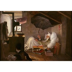 Grafika Kids (01257) - Carl Spitzweg: "Der arme Poet" - 100 Teile Puzzle