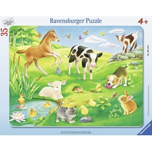 Ravensburger (06119) - "Tiere auf der Wiese" - 35 Teile Puzzle