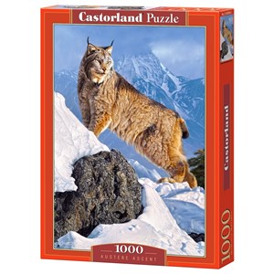 Castorland (C-103560) - "Luchs vor dem Bergpanorama" - 1000 Teile Puzzle