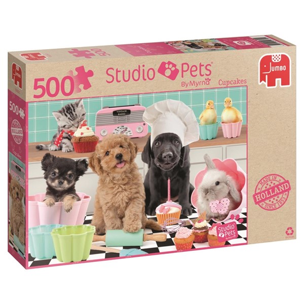 Jumbo (19350) - "Studio Pets - Cupcakes" - 500 Teile Puzzle
