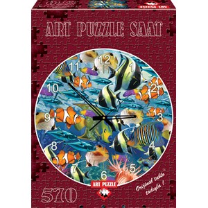 Art Puzzle (4292) - "Puzzleuhr - Unterwasserwelt" - 570 Teile Puzzle