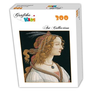 Grafika Kids (00694) - Sandro Botticelli: "Porträt einer jungen Frau, 1494" - 300 Teile Puzzle