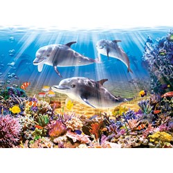 Castorland (B-52547) - "Unterwasser Delfine" - 500 Teile Puzzle