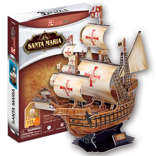 Cubic Fun (T4008H) - "Santa Maria" - 113 Teile Puzzle