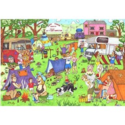 The House of Puzzles (3831) - "Happy Campers" - 1000 Teile Puzzle