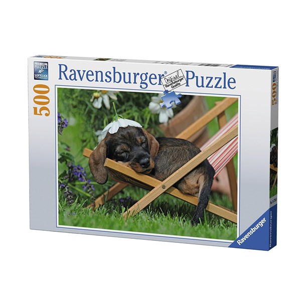 Ravensburger (14738) - "Charming Dachshund" - 500 Teile Puzzle