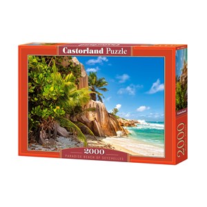 Castorland (C-200665) - "Paradiesischer Strand auf den Seychellen" - 2000 Teile Puzzle
