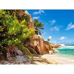 Castorland (C-200665) - "Paradiesischer Strand auf den Seychellen" - 2000 Teile Puzzle