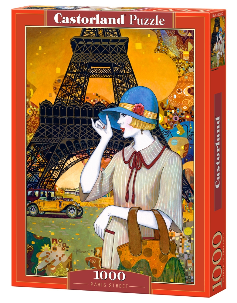 Castorland C-103591 Puzzle Paris Street Stadt Eiffelturm Frau 1000 Teile 