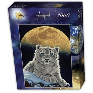 Grafika (T-00410) - Schim Schimmel: "Moon Leopard" - 2000 Teile Puzzle