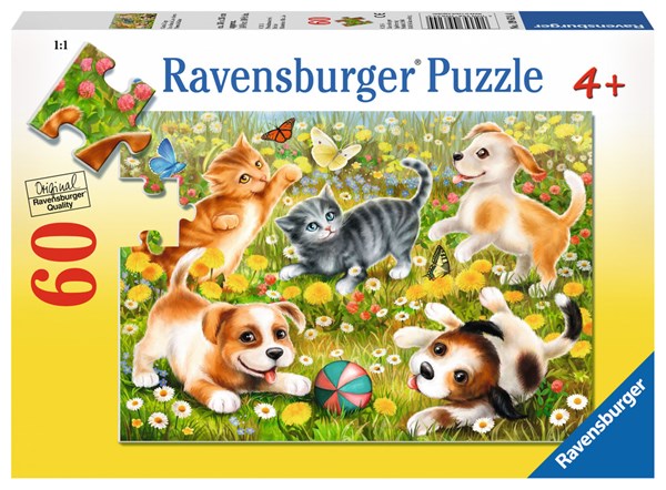 Ravensburger (09624) - "Cats & Dogs" - 60 Teile Puzzle