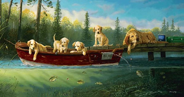 SunsOut (71196) - Terry Doughty: "Fishing Lessons" - 500 Teile Puzzle