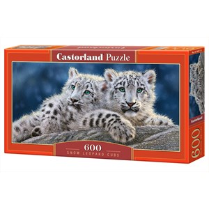 Castorland (B-060115) - "Süße kleine Schneeleoparden" - 600 Teile Puzzle