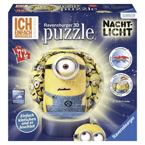 Ravensburger (12168) - "Nachtlicht, Minions" - 72 Teile Puzzle