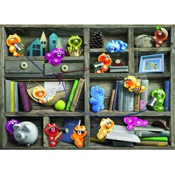 Ravensburger (19483) - "Gelini im Bücherregal" - 1000 Teile Puzzle