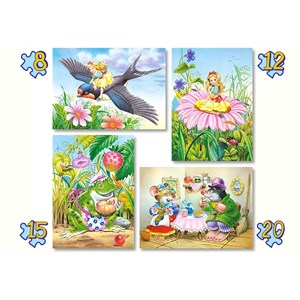 Castorland (B-04270) - "Däumelinchen" - 8 12 15 20 Teile Puzzle