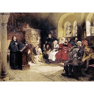 Ravensburger (13953) - "Predigt auf der Wartburg" - 300 Teile Puzzle