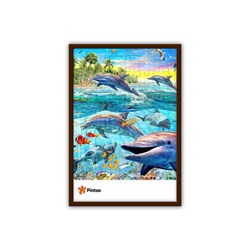 Pintoo (U1002) - "Dolphins and wreckage of boat" - 48 Teile Puzzle