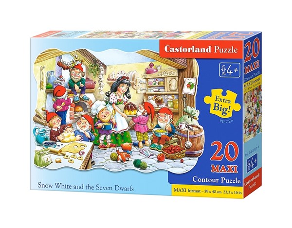 Castorland (C-02207) - "Schneewittchen und die 7 Zwerge" - 20 Teile Puzzle