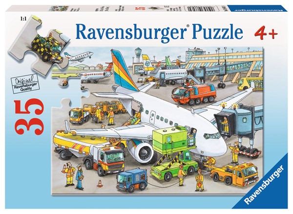 Ravensburger (08603) - "Geschäftiger Flughafen" - 35 Teile Puzzle