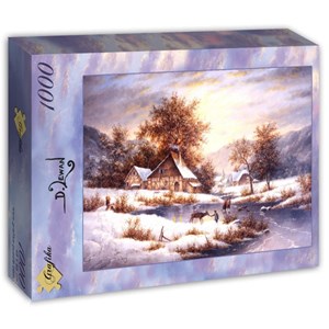 Grafika (T-00503) - Dennis Lewan: "Amber Sky Of Winter" - 1000 Teile Puzzle