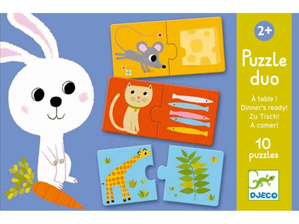 Djeco (08166) - "Duo Puzzle - Zu Tisch!" - 2 Teile Puzzle
