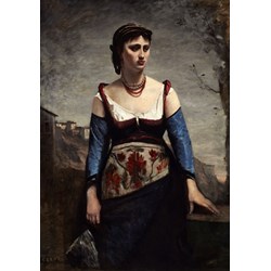 Grafika (01980) - Jean-Baptiste-Camille Corot: "Agostina, 1866" - 1000 Teile Puzzle