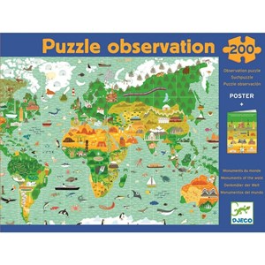 Djeco (07412) - "World Monuments" - 200 Teile Puzzle
