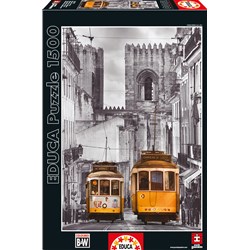 Educa (16311) - "Straßenbahnen in Lissabon" - 1500 Teile Puzzle