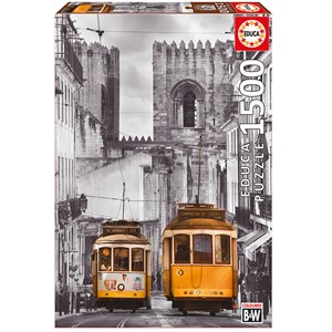 Educa (16311) - "Straßenbahnen in Lissabon" - 1500 Teile Puzzle