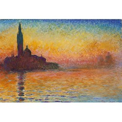 Grafika (00095) - Claude Monet: "Saint-Georges-Majeur au Crépuscule, 1908" - 12 Teile Puzzle