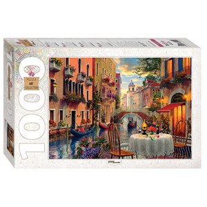 Step Puzzle (79112) - Dominic Davison: "Restaurant in Venedig" - 1000 Teile Puzzle