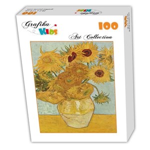 Grafika (00033) - Vincent van Gogh: "Stilleben mit 12 Sonnenblumen, 1888" - 100 Teile Puzzle