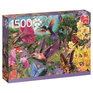 Jumbo (18328) - "Ein Garten voller Kolibris" - 1500 Teile Puzzle