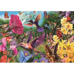 Jumbo (18328) - "Ein Garten voller Kolibris" - 1500 Teile Puzzle