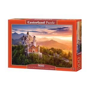 Castorland (B-52752) - "Sonnenuntergang über Schloss Neuschwanstein, Deutschland" - 500 Teile Puzzle