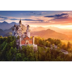 Castorland (B-52752) - "Sonnenuntergang über Schloss Neuschwanstein, Deutschland" - 500 Teile Puzzle