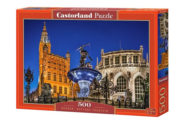 Castorland (B-52936) - "Neptunbrunnen in Danzig" - 500 Teile Puzzle