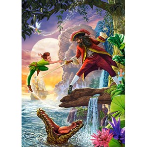 Castorland (B-52769) - "Peter Pan, Kampf mit Hook" - 500 Teile Puzzle