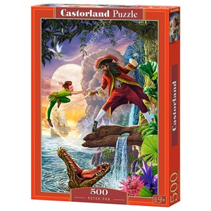 Castorland (B-52769) - "Peter Pan, Kampf mit Hook" - 500 Teile Puzzle