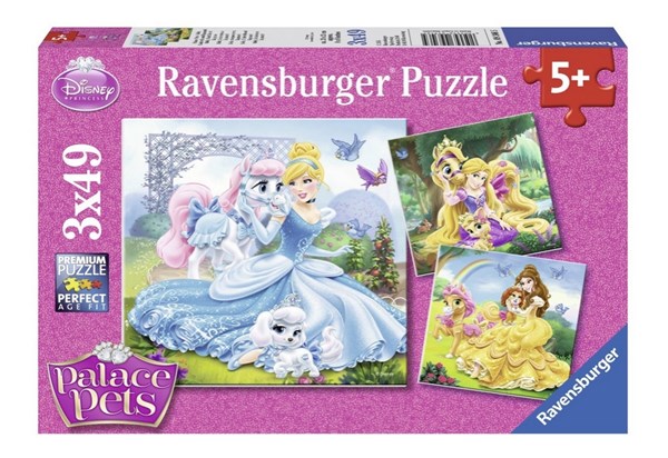 Ravensburger (09346) - "Belle, Cinderella und Rapunzel" - 49 Teile Puzzle