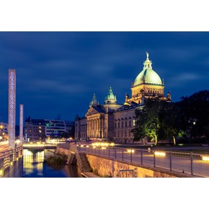 Grafika (02389) - "Bundesverwaltungsgericht, Leipzig" - 1000 Teile Puzzle