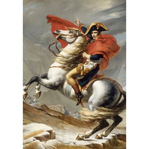 Grafika (00350) - Jacques-Louis David: "Bonaparte beim Überschreiten der Alpen am Großen Sankt Bernhard" - 100 Teile Puzzle