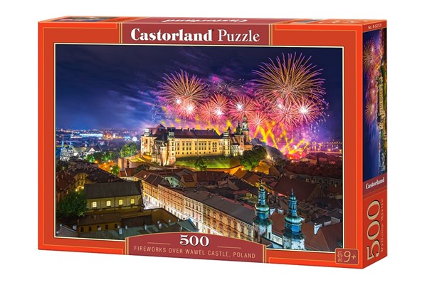 Castorland (B-52721) - "Feuerwerk über der Burg Wawel" - 500 Teile Puzzle