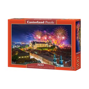Castorland (B-52721) - "Feuerwerk über der Burg Wawel" - 500 Teile Puzzle